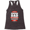 proud dad son Racerback Tank