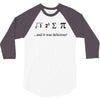 i ate sum pi t shirt s m l xl 2xl 3xl funny nerdy geeky college awesom 3/4 Sleeve Shirt