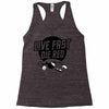 live fast die red Racerback Tank