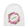 Floral Baby Name Baby Beanies