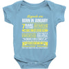 Legends Are Born In January Baby Onesie