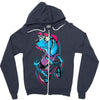 dog biker Zipper Hoodie
