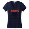 June Girl Hated By Many Women's V-Neck T-Shirt