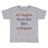 my daughter knows best shes anengineer Toddler T-shirt