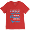 Papaw Was Created because Grankids Need Real Hero V-Neck Tee