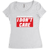 Breaking News i Don't Care Women's Triblend Scoop T-shirt