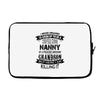 Super Cool Nanny Of A Freaking Awesome Grandson Laptop sleeve