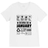 Born In January V-Neck Tee