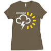 weather forecast symbol Ladies Fitted T-Shirt