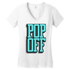 pop off pop up Women's V-Neck T-Shirt