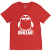 penguin chillax funny new V-Neck Tee
