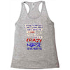 she is a crazy nurse Racerback Tank