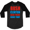 bush clinton large 3/4 Sleeve Shirt