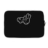 rude hands, ideal gift or birthday present. Laptop sleeve