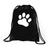 paw sticker vinyl decal Drawstring Bags