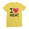 i love meat Ladies Fitted T-Shirt