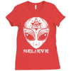 alien believe Ladies Fitted T-Shirt