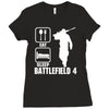 eat sleep battlefield 4, funny Ladies Fitted T-Shirt