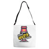 game over man Adjustable Strap Totes