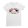 September Peeking Out Asian Baby Boy Ladies Fitted T-Shirt