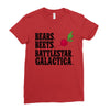 bears beets battlestar galactica Ladies Fitted T-Shirt