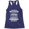 Super Cool Stepdad Of A Freaking Awesome Granddaughter Racerback Tank