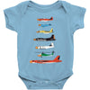 angry planes Baby Bodysuit