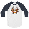 pumpkin face 3/4 Sleeve Shirt