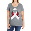 lung cancer white ribbon Ladies Curvy T-Shirt