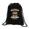 Super Cool Son Of A Freaking Awesome Mom Drawstring Bags