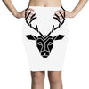 poly deer black Pencil Skirts