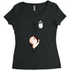 Peek a Boo with Pocket Baby Girl Women's Triblend Scoop T-shirt