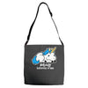 sad unicorn Adjustable Strap Totes