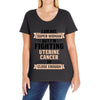 I am Not Super Woman But I'm Fighting Uterine Cancer So Close Enough Ladies Curvy T-Shirt