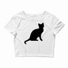 cat black had Crop Top