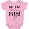 i stole her heart Baby Bodysuit