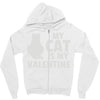 my cat is my valentine Zipper Hoodie