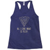 all i care about is pizza Racerback Tank