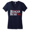 reagan bush '84 Women's V-Neck T-Shirt