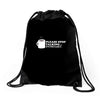 please stop talking it's too early coffee Drawstring Bags