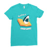 reading is jawsome Ladies Fitted T-Shirt