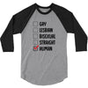 Lgbt Checklist 3/4 Sleeve Shirt
