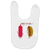 what up dog ketchup hot dog Baby Bibs