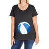 Blue Beachball Baby Boy Ladies Curvy T-Shirt