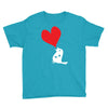 bird love heart animal graph note music party pop art gift Youth Tee