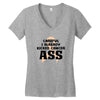 Careful I Already Kicked Cancer Ass Women's V-Neck T-Shirt