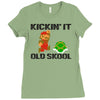 kickin it old skool Ladies Fitted T-Shirt