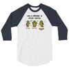 become a ninja turtle 3/4 Sleeve Shirt