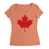 canada international baseball Women's Triblend Scoop T-shirt