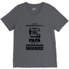 Never Underestimate A Papa With An Engineer Degree V-Neck Tee
